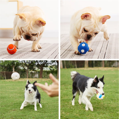 Juguete para perros – Pelota de sonido de látex en forma de rugby y tenis 🐾🎾🔊