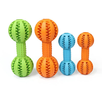 Juguete para perros – Pelota de goma para limpieza dental y relleno de snacks 🐾🦷