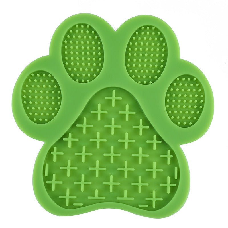 Accesorio para perros – Alfombrilla de silicona en forma de pata para alimentación lenta y baño 🐾🦴