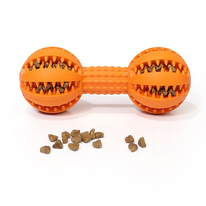 Juguete para perros – Pelota de goma para limpieza dental y relleno de snacks 🐾🦷