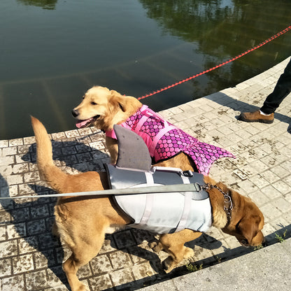 Chaleco salvavidas para perros – Diseño de tiburón y sirena – ¡Seguridad y estilo en el agua! 🐾🦈🧜‍♀️