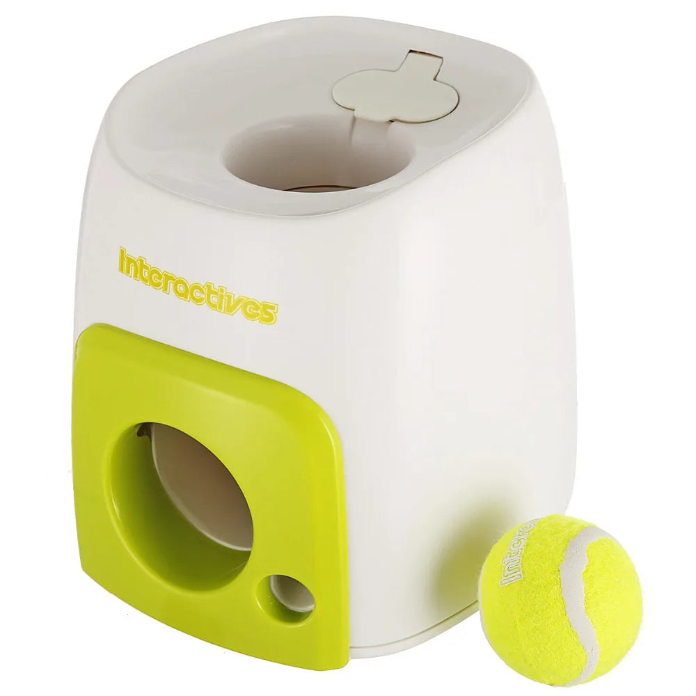 Juguete para perros – Máquina interactiva de recompensas con pelota de tenis 🎾🐾