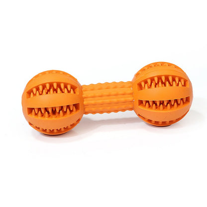 Juguete para perros – Pelota de goma para limpieza dental y relleno de snacks 🐾🦷