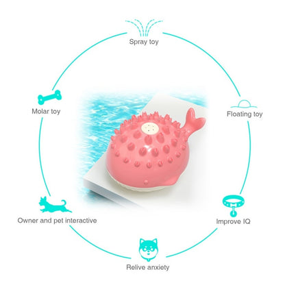 Juguete para perros – Juguete interactivo flotante con forma de ballena para masticar y jugar en el agua 🐋💦