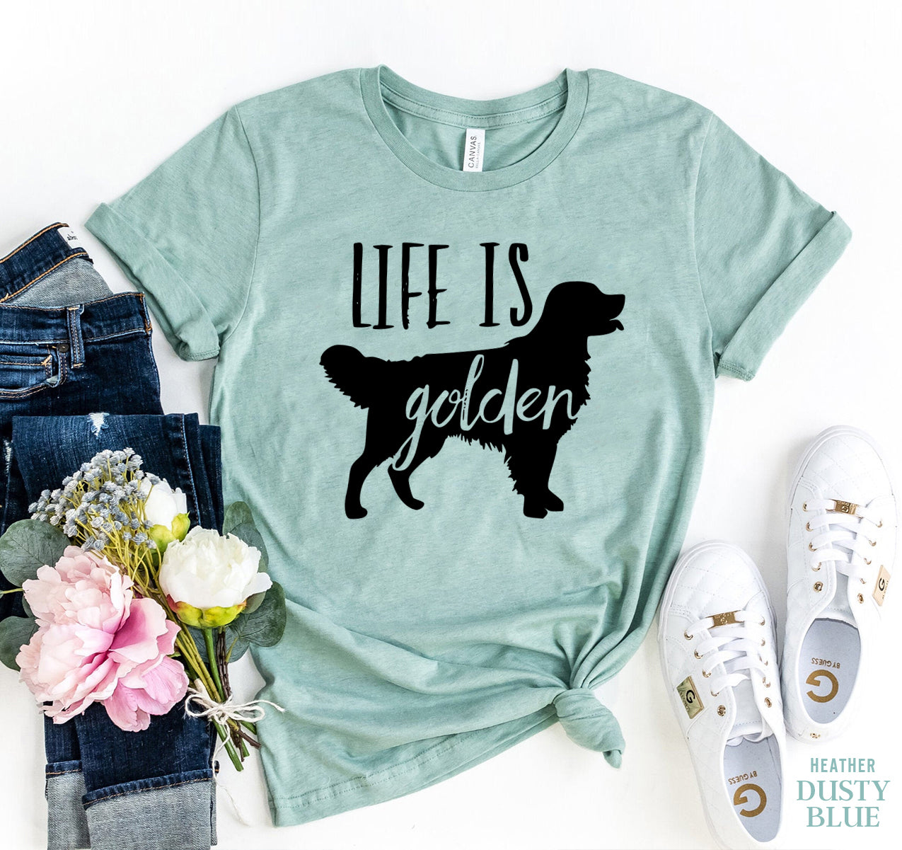 Camiseta "Life Is Golden" – ¡Perfecta para amantes de los perros! 🐕✨